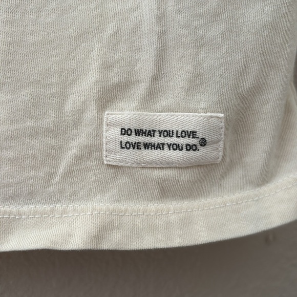 Women’s Life is Good Short Sleeve Tee Good Vibes Medium Cream - Picture 2 of 6